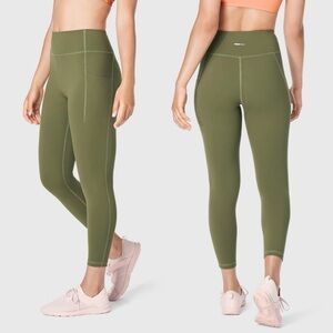 Push FWD Olive Green Training 7/8 Leggings